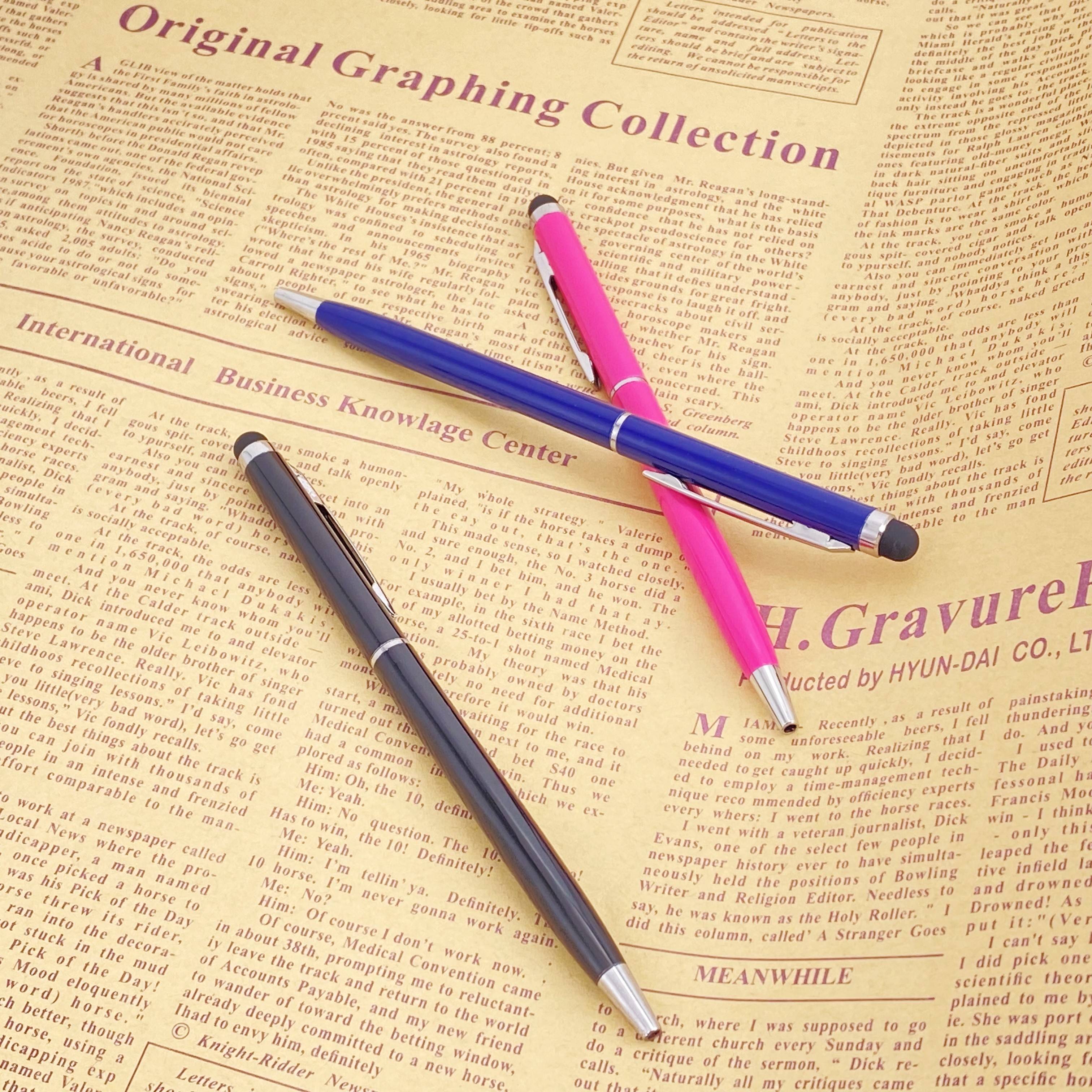 Twist-Type Touch Screen Ball Pen Classic Slender Ballpoint Pen Hotel Promotion Pen