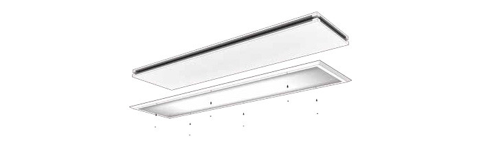 3000K - 6500K Clean Room Lighting Fixtures No Stroboscopic Slim Design