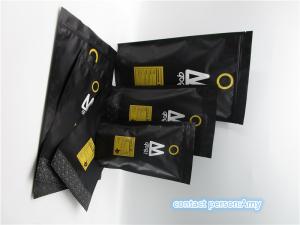 China Custom printed matte black coffee bag packaging pouch / sachet on sale