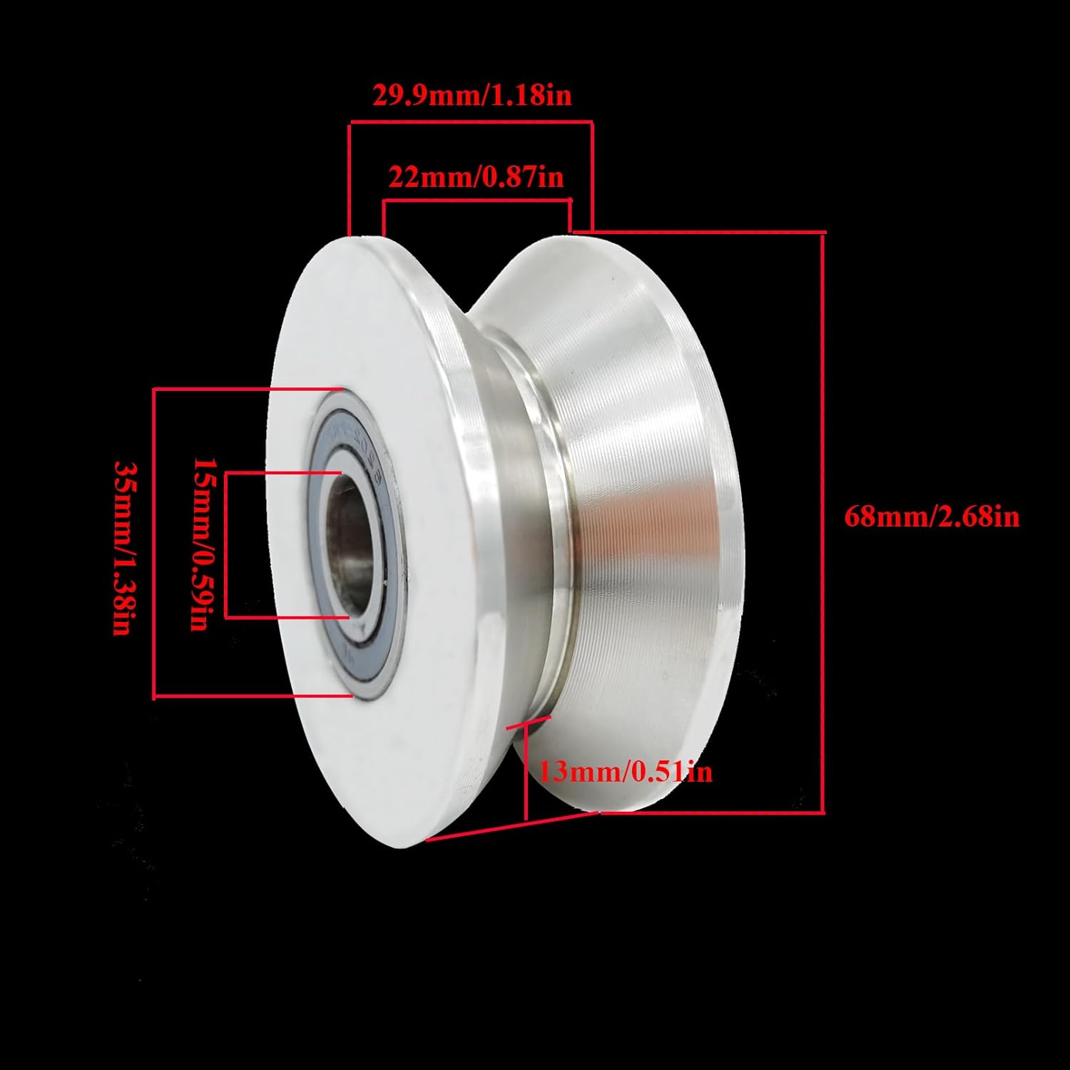 V-shaped Groove Wheel Stainless Steel Rolling Door Wheel Sliding Door Wheel Heavy Duty Pulley