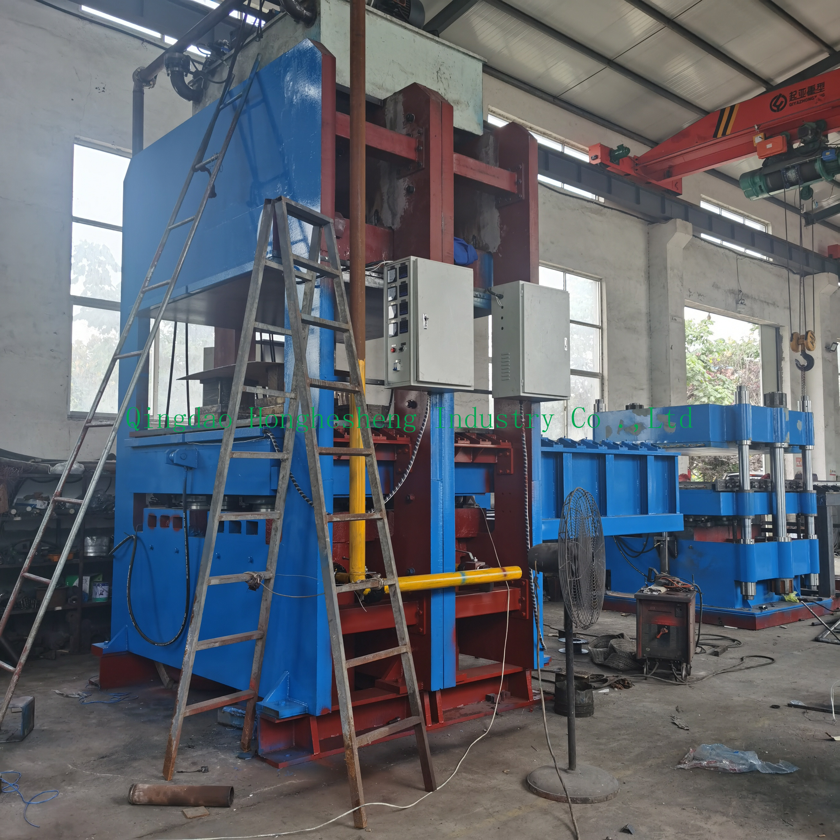 Frame Type Recycled Rubber Paver Tile Making Vulcanizing Press Machine 1500t