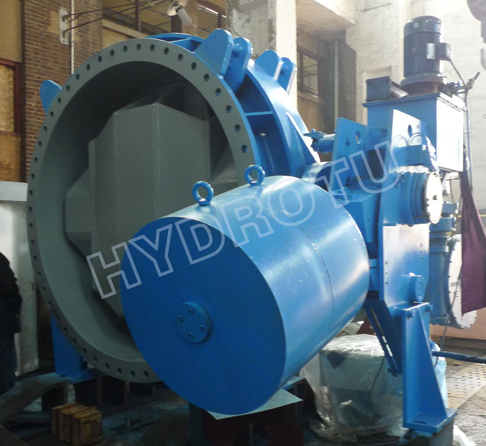 Hydraulic Counter Weight Flanged Butterfly Valve With DN300- 3000 mm For Hydropower Project
