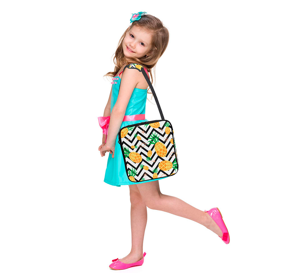 Lightweight Pineapple Kids Insulated Lunch Box With Zipper Closure