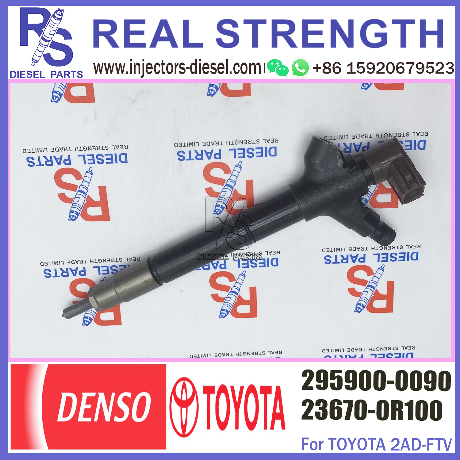 Diesel Fuel Injector Assembly 295900-0430 295900-0060 295900-0090 295900-0180 23670-26071 23670-0R10 For Toyota 1AD-FTV