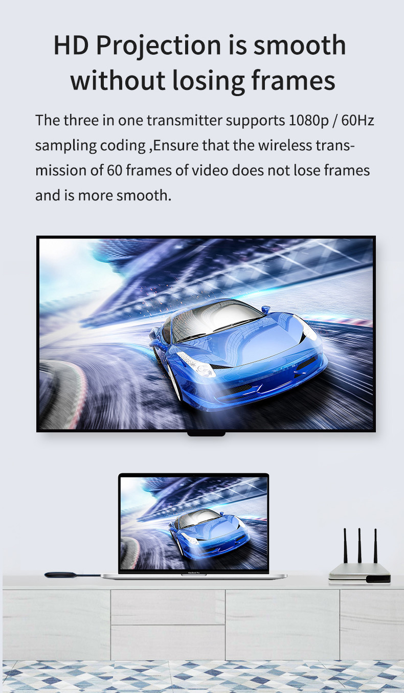 Quickshare Hdmi Airplay Transmitter BYOD Wireless 3840X2160 For Classroom