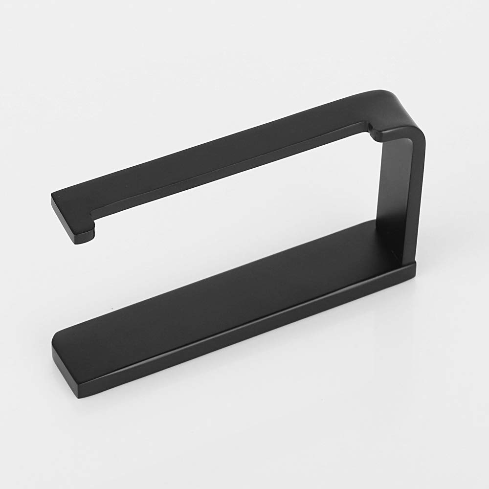 Matte Black Wall Mounted Toilet Roll Storage Durable For Home Hotel