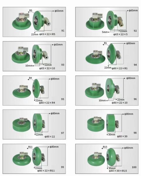 Wood Working Machine Rubber Roller Wheel Bearing Abrasion Resistance