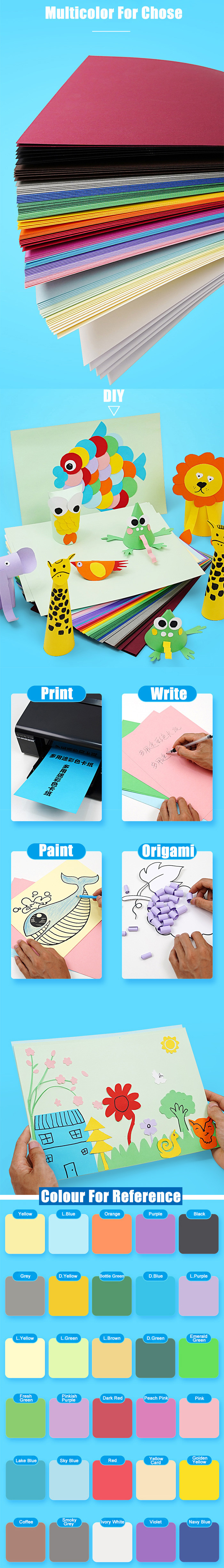 120g Colored Cardstock A4 Folding Handcraft Paper