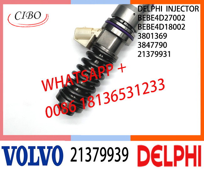 21379939 BEBE4D27002 Fuel Diesel Injector 21379939 BEBE4D27002 BEBE4D18002 3801369 3847790 E3.18/E3 for VOL PENTA MD13