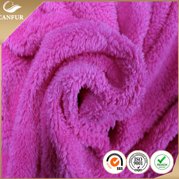 Knitted Weft 100% Polyester Denim Sherpa Lining Fabric for Lining Soft and Insulating
