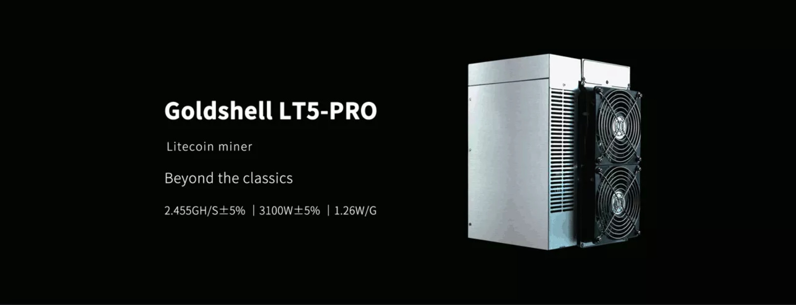 Ethernet DOGE Asic Miner Goldshell LT5 Pro 2.45Gh Of Scrypt Algorithm