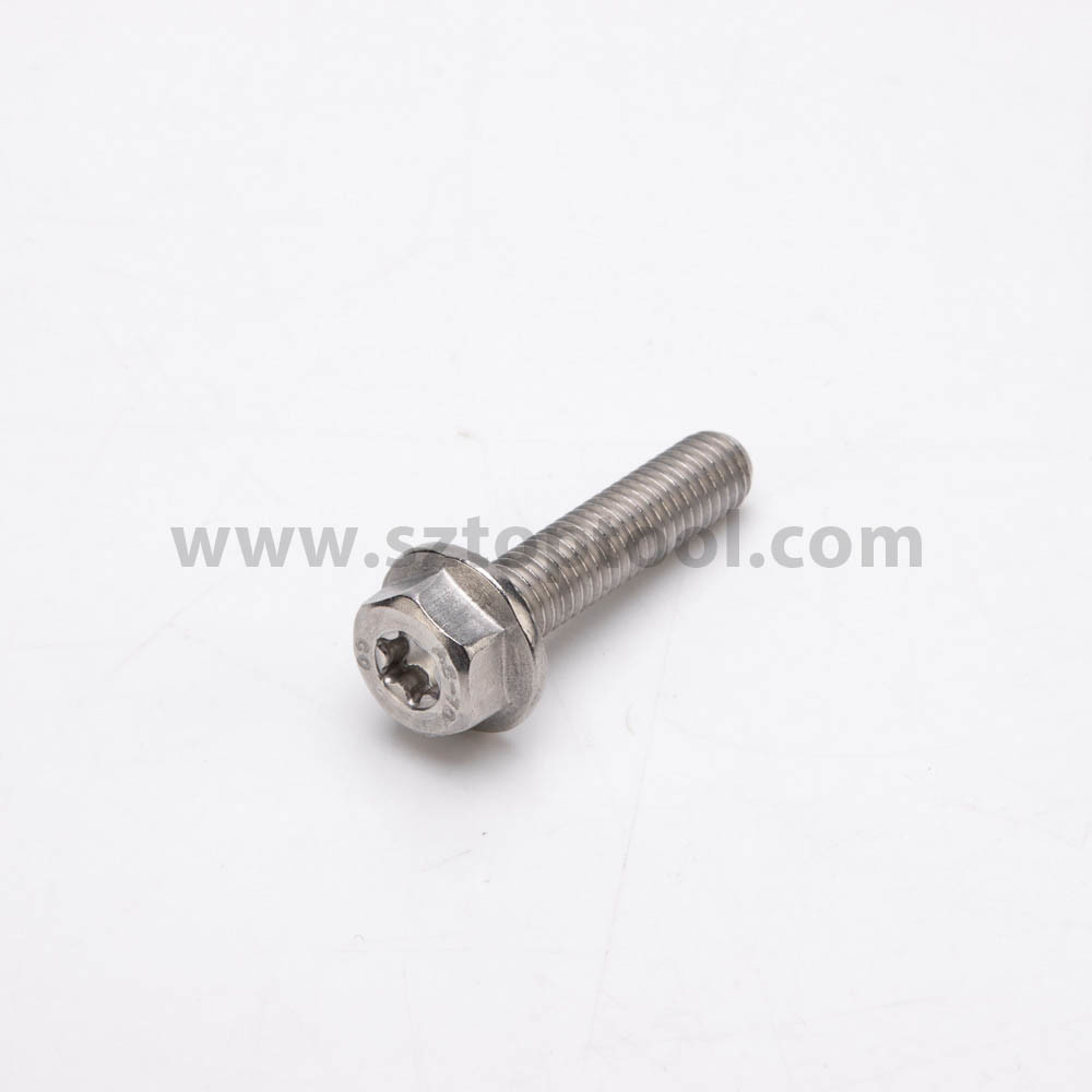 Special Stainless Hexagon Flange Bolt With Serration Flanged Hex Head Bolt