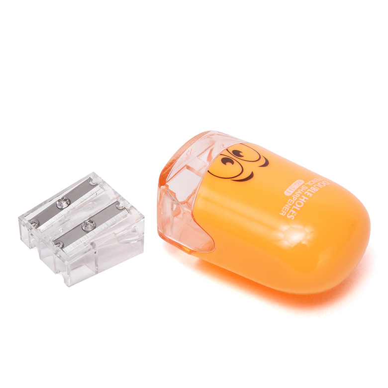 Manual Dome Cute Handheld Pencil Sharpener Pencil Barrel Double Hole