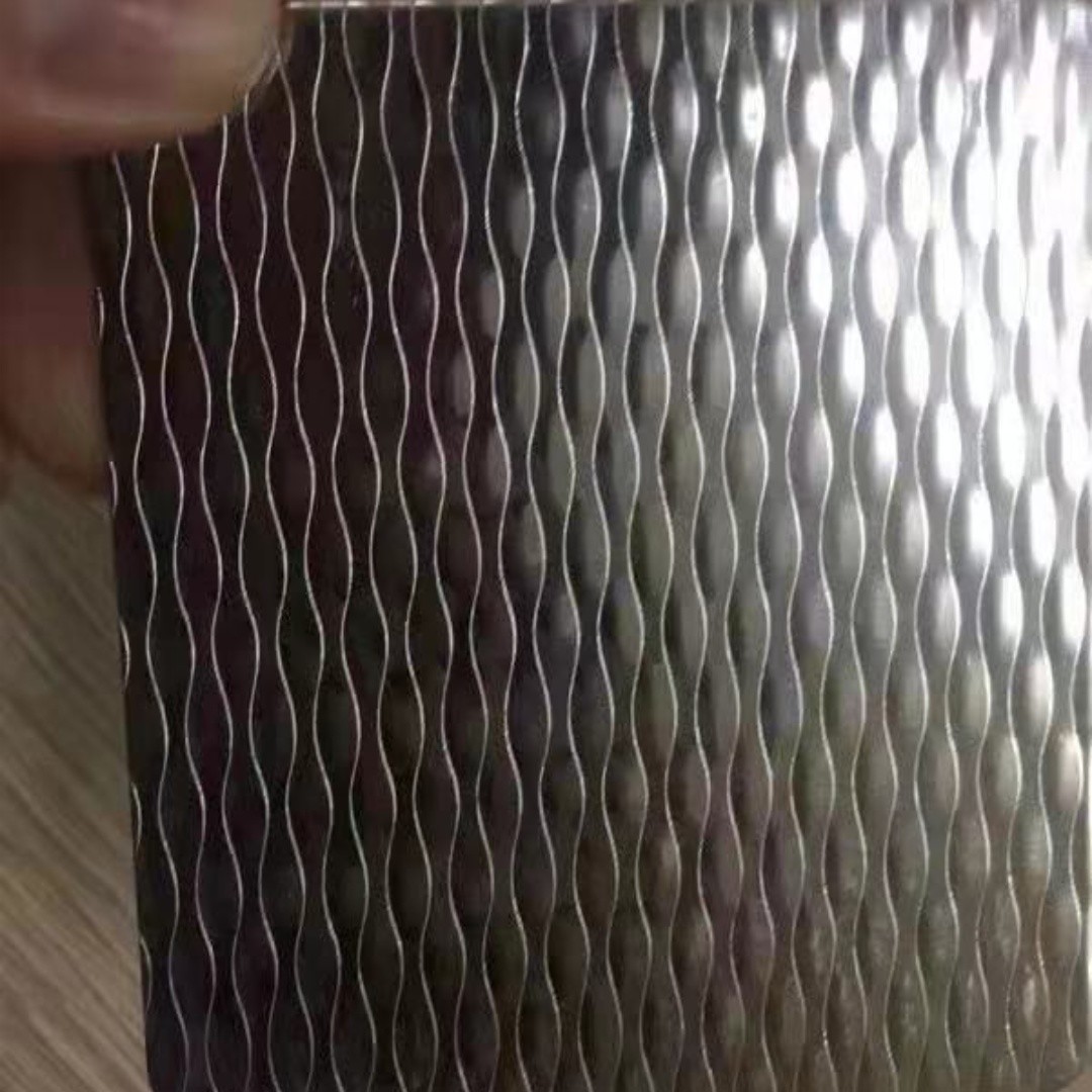 SUS304 4X8 FT Stamped Colored Rice Grain Shape Decorative Stamped Stainless Steel Sheet