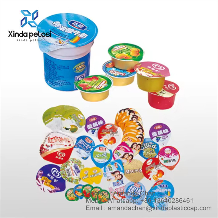 Sealing Temperature Die Cut Paper Plastic Aluminum Foil Film Lid For Cups