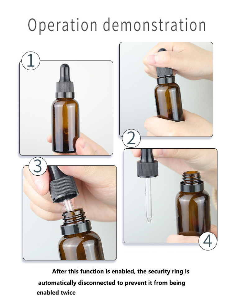 Black Anti Theft Burette 18 410 Plastic Bottle Dropper For Fine Oil