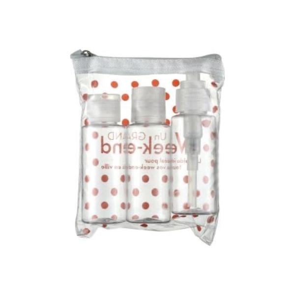 Industrial 80ml Portable 3pcs Shampoo Lotion Travel Size Bottles for Cosmetic Packaging