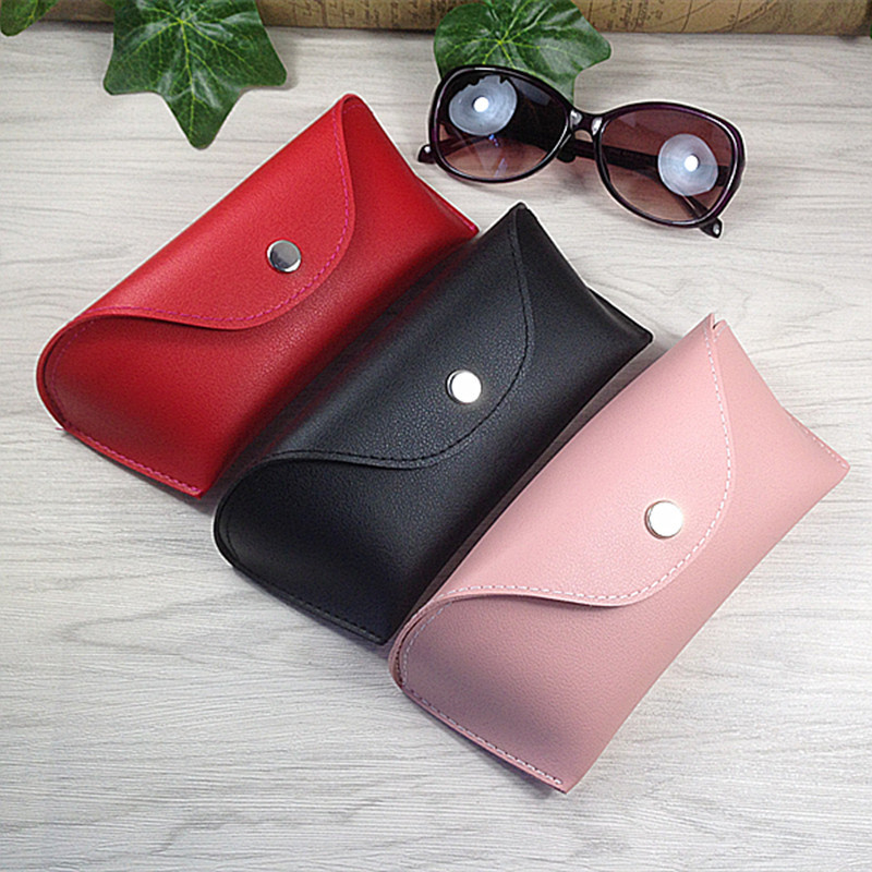 Colorful PU Leather Eyewear Cases Cover For Sunglasses Women's Eyeglasses Bag