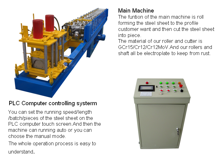 Metal Roof Sheet Ridge Cap Roll Forming Machine Elegant Appearance Easy Operation
