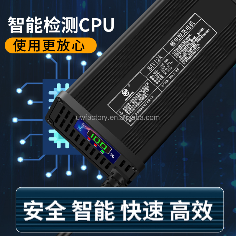 Customized 48V 8A Tricycle Scooter LiFePO4 Li-ion Battery Charger with Aluminum Case Electric AC100-240V 50/60Hz Input Voltage