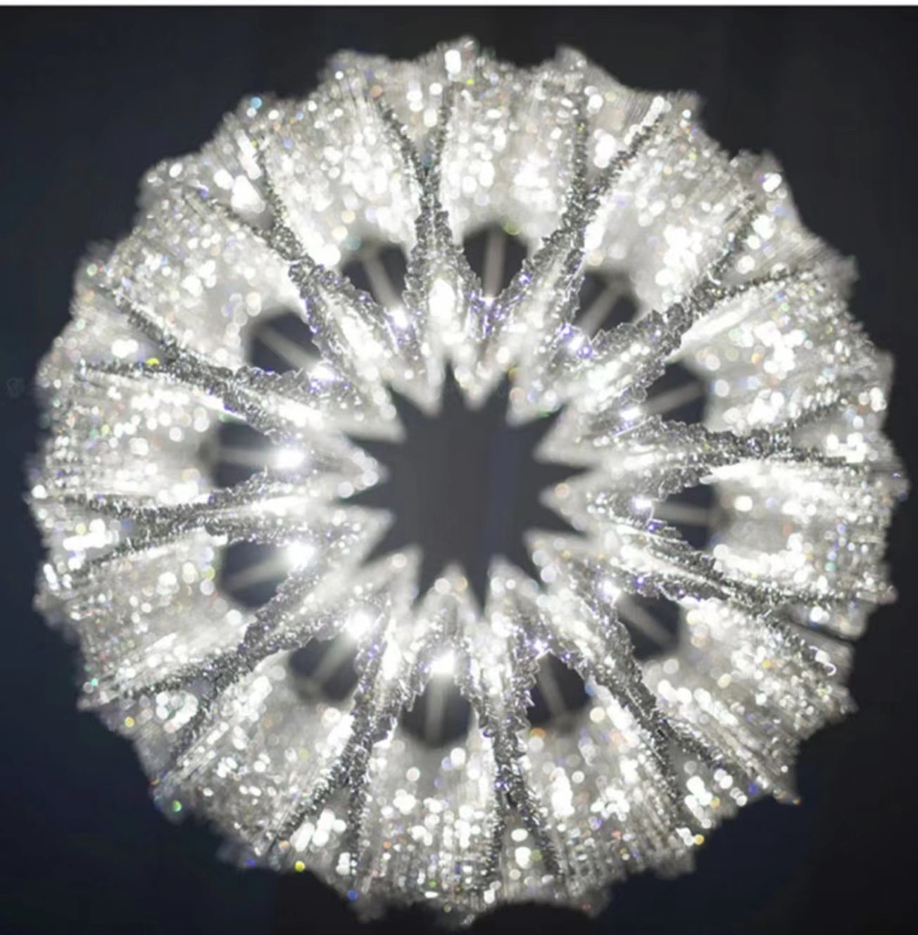 Durable LED Custom Crystal Chandeliers Stainless Steel Lamp Body K9 Primary Crystal