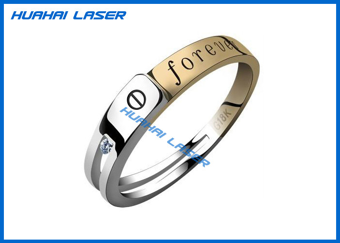 Full Enclosure Fiber Laser Marking Machine With Rotary Fixture For Jewelry Rings Bangles