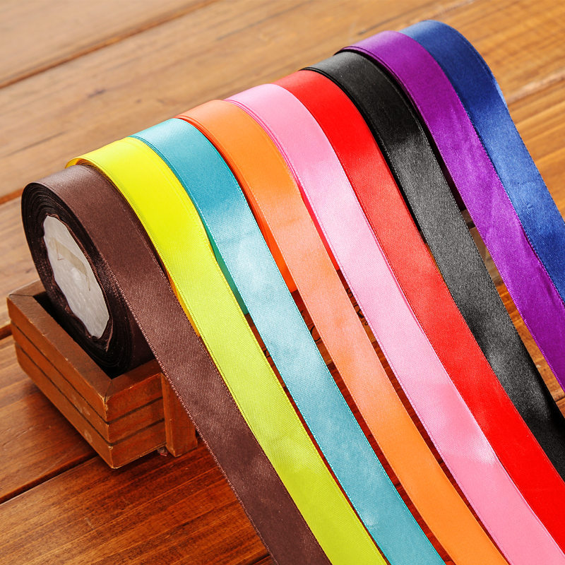 100% Polyester Color Custom Print 4 inch Satin Ribbon For Packing And Gift 196 Colors Available