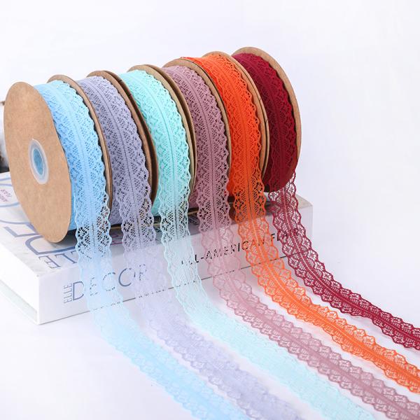 2.5cm Elastic Band Lace Trim Hollow Flower Ribbon for Sewing Clothing Garment