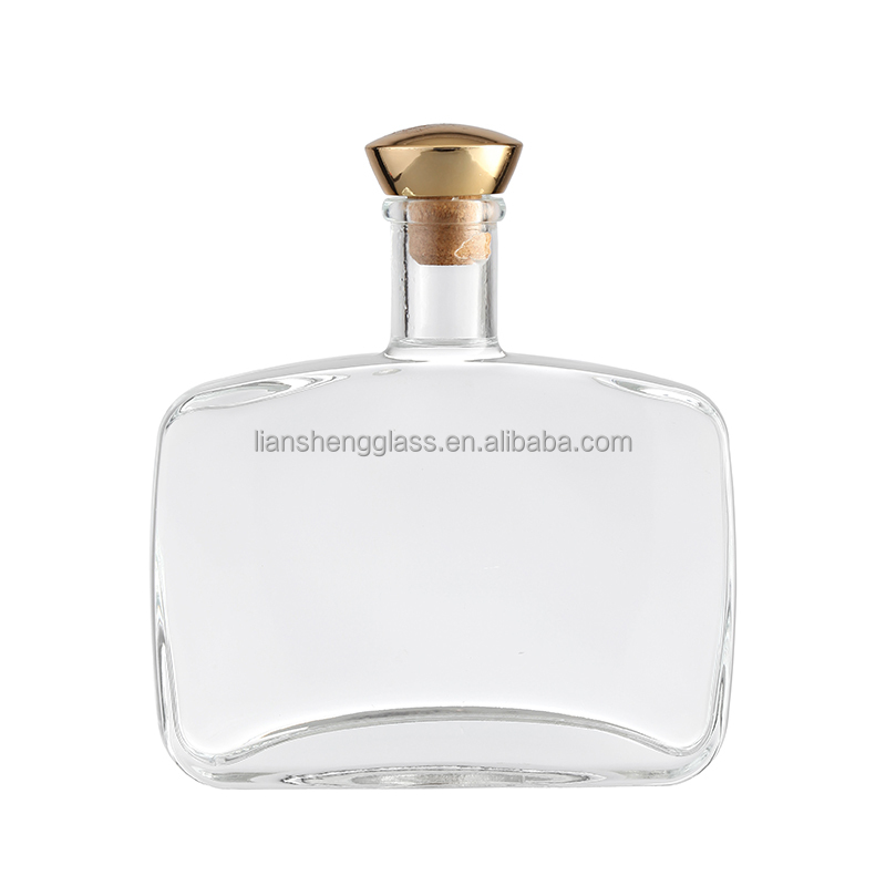 Custom Size Accepted Luxury Flat Square Spray Fragrance Glass Bottle Crystal Refillable Perfume Glass Bottle