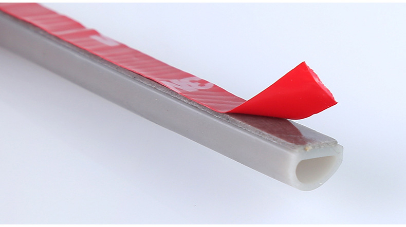 Windproof D Shape Rubber Door Sealing Strip with Simple Adhesive Tape Installation