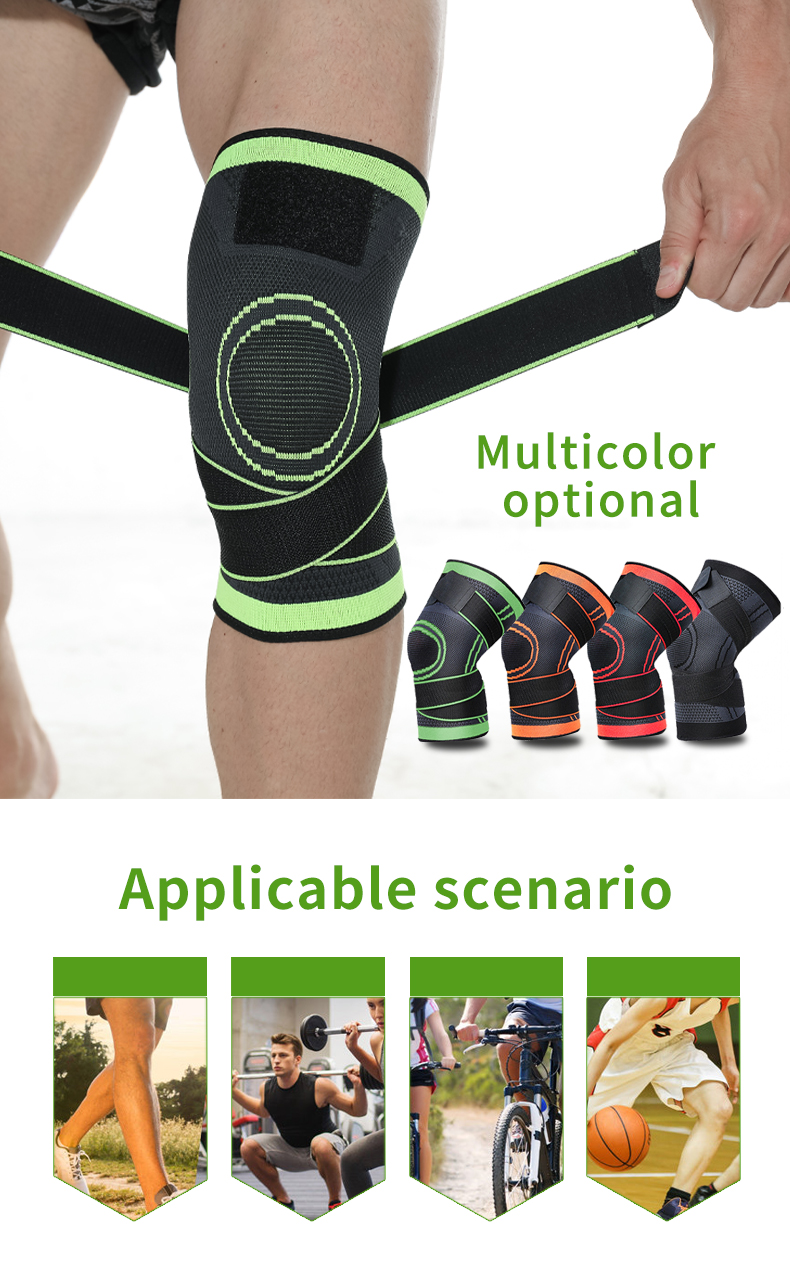 Fitness Outdoor Knitted Sports Knee Pads Washable Running Compression Knee Sleeve