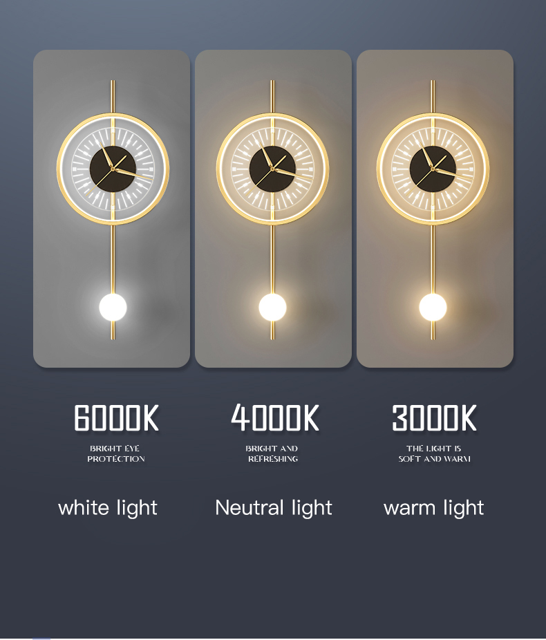 Modern Style Design Wall Lamp For Living Room Bedroom Background Hotel Clock Wall Lamp(WH-OR-252)