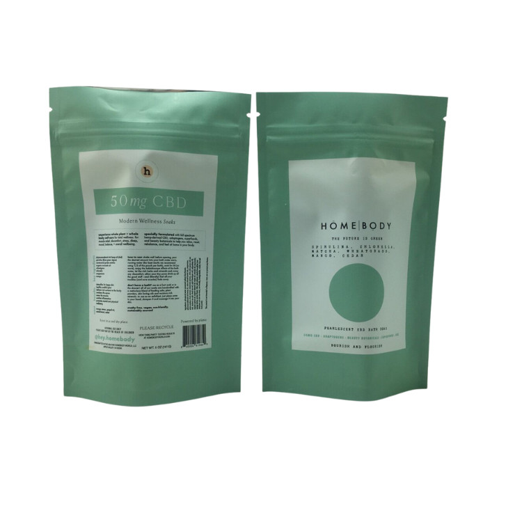 Custom Printed Aluminum Foil Bath Salt Spices Coffee Food Packaging Zip Lock Stand Up Pouch Plastic Mylar Bags For Soap