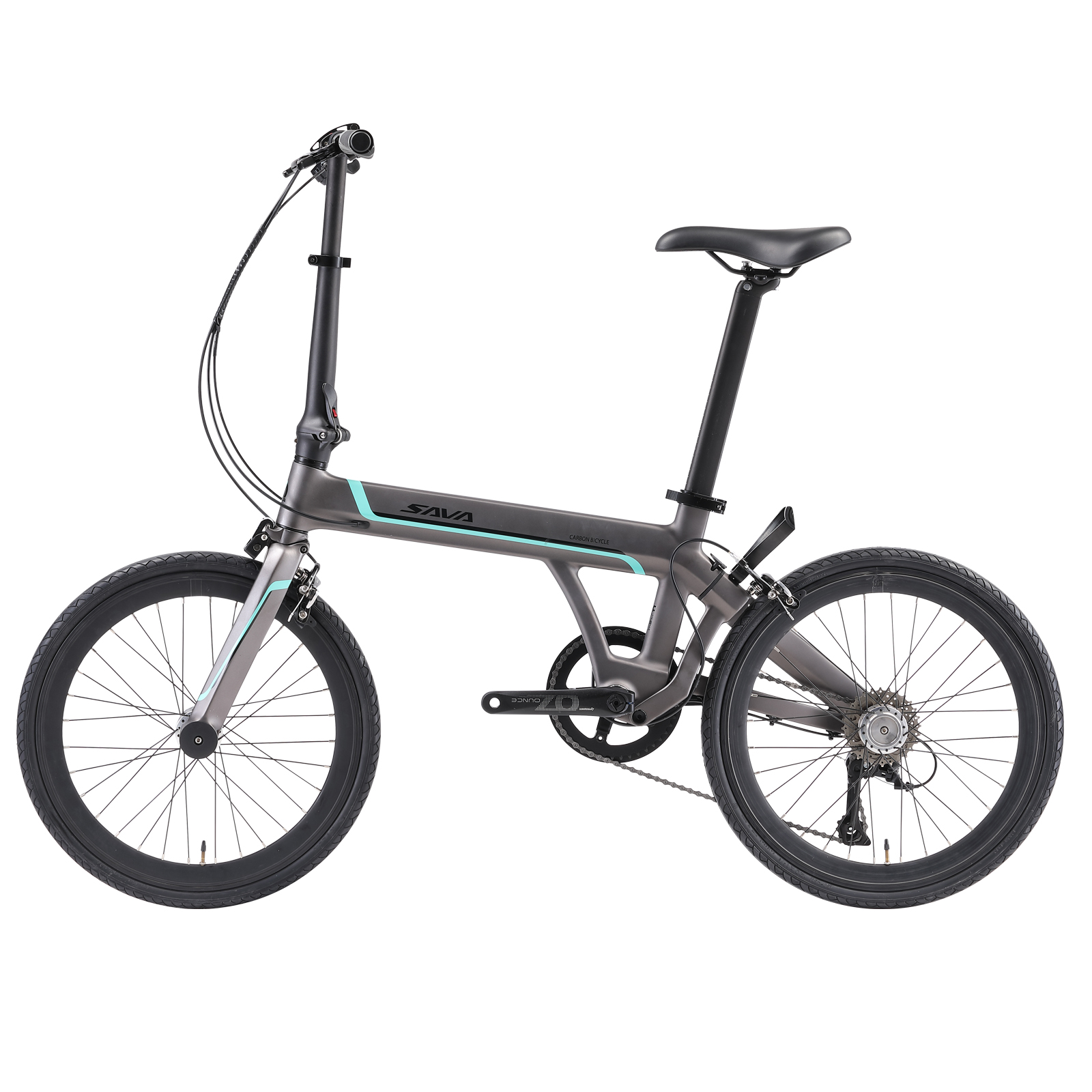 SAVA 20 Inch Foldable Bicycle 9S 10.5kg with Adjustable Front Head Tube Stem