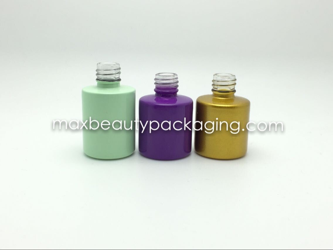powder coating gel polish bottle thick and strong coating high quality nail polish packaging environment friendly