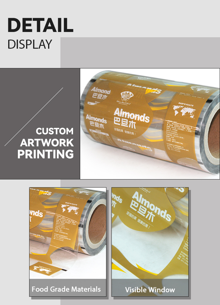 Smoothie Stick Food Sachet Roll Stock Film Packaging Laminated Coffee snack Roll stock