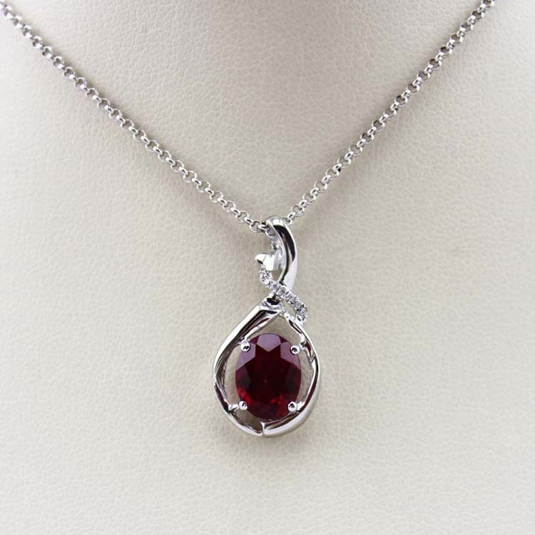 Yellow Gold Plated Silver Oval Yellow Citrine Cubic Zircon Pendant (PSJ0410)