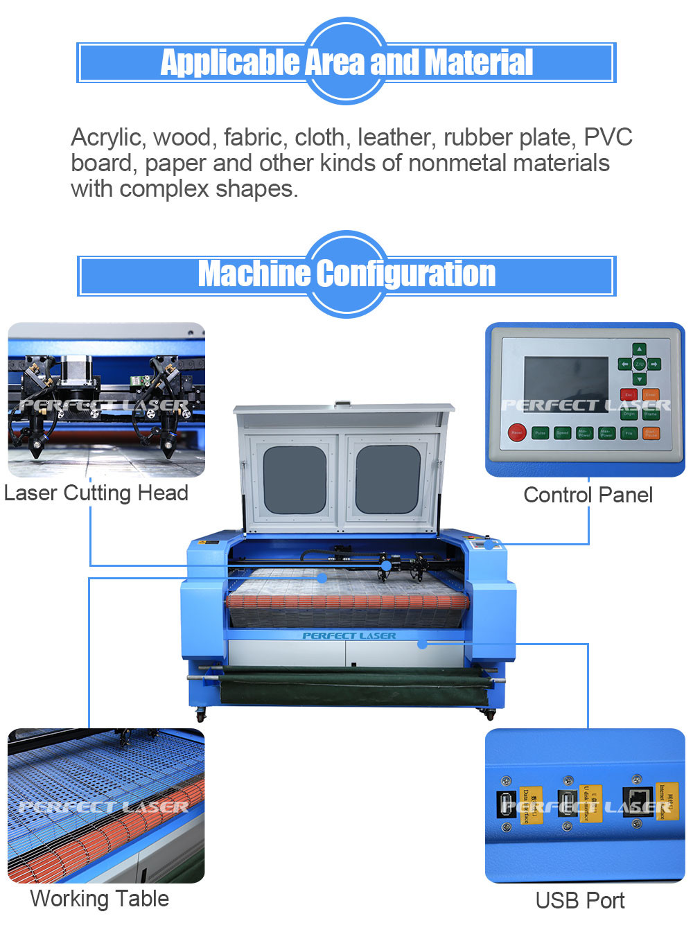 1300×900mm Carving format High Speed CO2 Laser Engraver With Automatic Coiling System