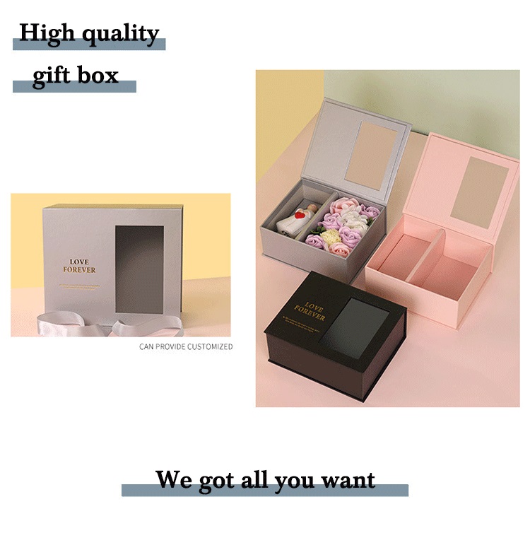 Ribbon Bow Cardboard Gift Packaging Box Bulk Flower Boxes