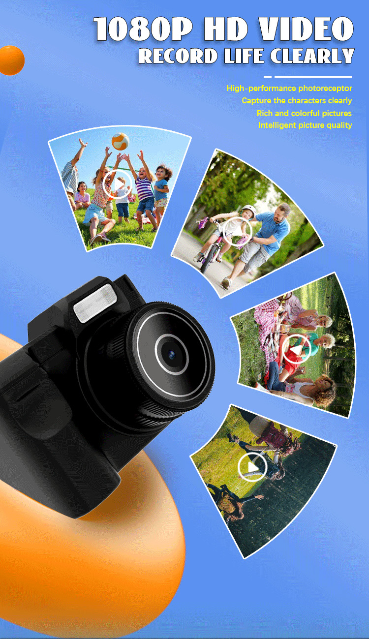 0.96inch Mini Camcorder Compact Camera For Students Photography Kids 180mah Capacity Battery