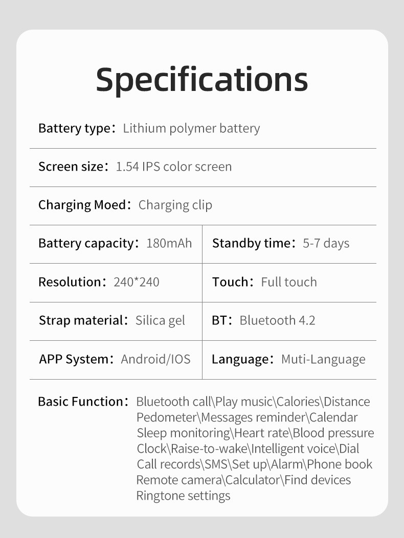 170mAh IPS 320x240 Full Touch Smartwatch IWO 10 T500 Plus BT3.0