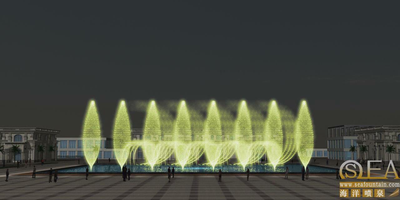 Seafountain design water fountain with landscaping led light