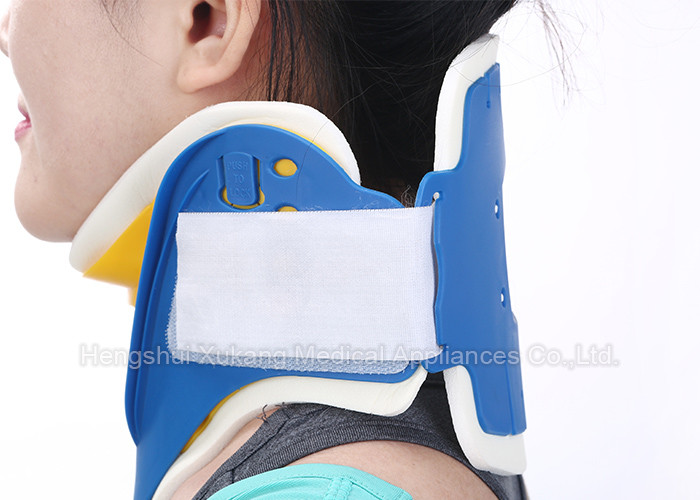 Waterproof First Aid Cervical Collar Neck Brace , Blue And White Rigid Plastic Cervical Collar