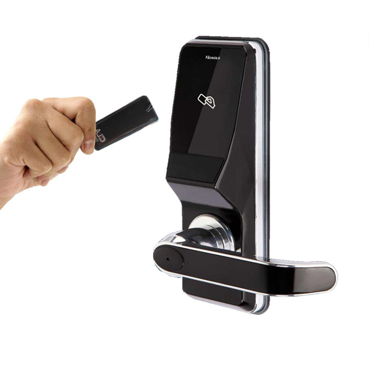 Zinc Alloy RFID Hotel Lock White Electronic Door Handle Lock