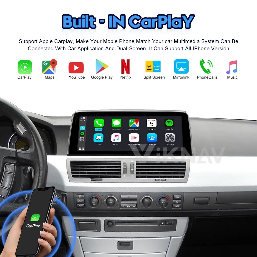 10.25 Inch Touch Screen Stereo For 2006-2015 BMW 7 Series Navigation GPS Multimedia Player Wireless Carplay 4G