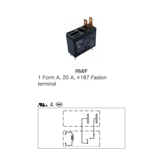 Flux Resistance 24V 20 Amp Relay 540mW Quick Terminal 187 PCB Mount For Microwave