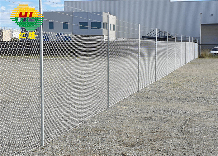 Pre Galvanized And Pvc Coated Chain Link Fence Wire Fabric 11ga X 2"