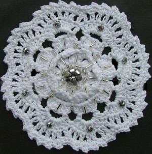 Handmade Crochet Flowers DIY Clothing accessories Cotton material Colorful decorative