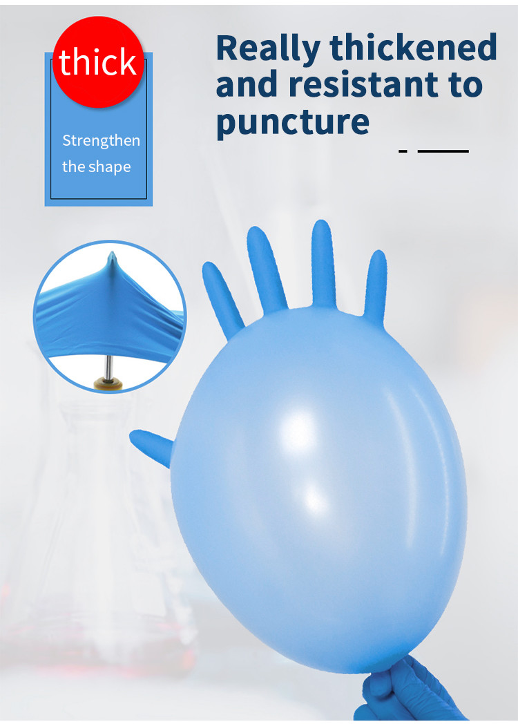 Puncture Proof 15 Mil Disposable Nitrile Gloves Powder Free