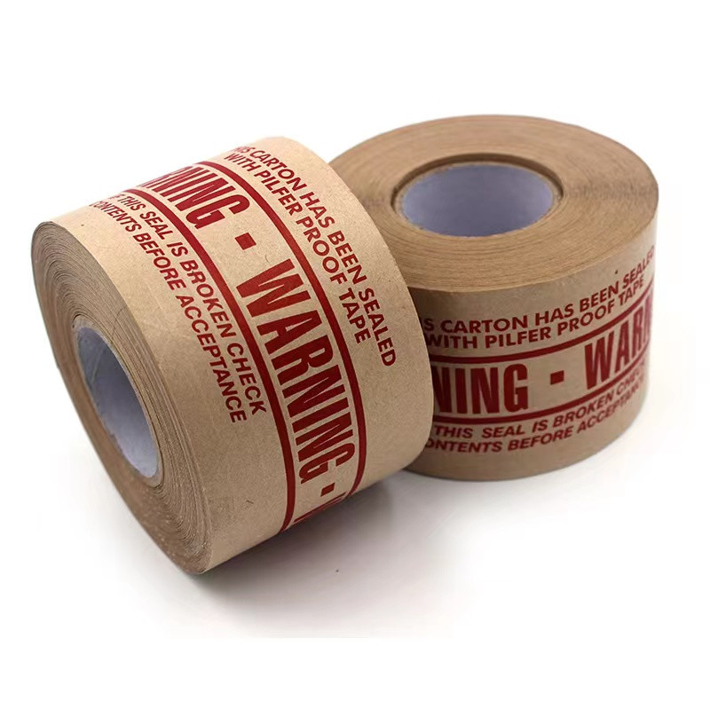 Reinforced Sealing Brown Gummed Kraft Paper Adhesive Tape Custom Printing